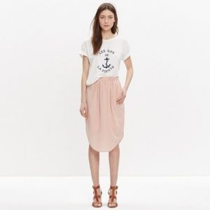 Madewell Silk Pink Skirt